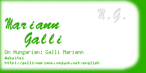 mariann galli business card